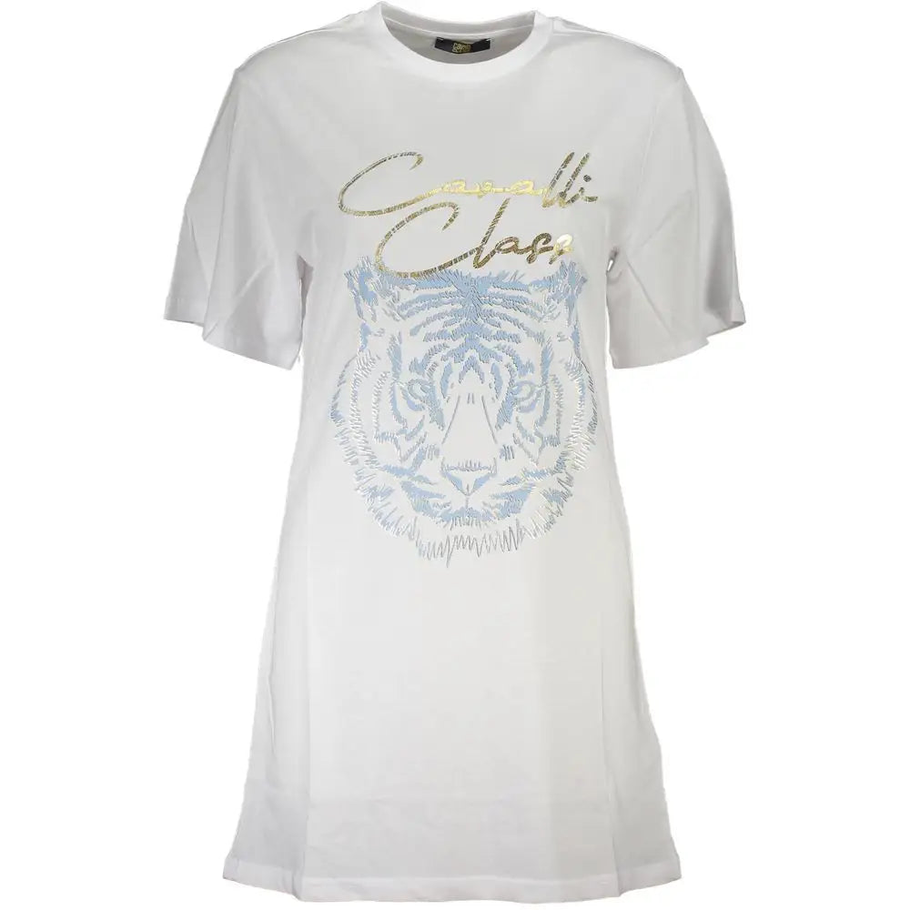 Cavalli Class White Cotton Women Top - T-shirts