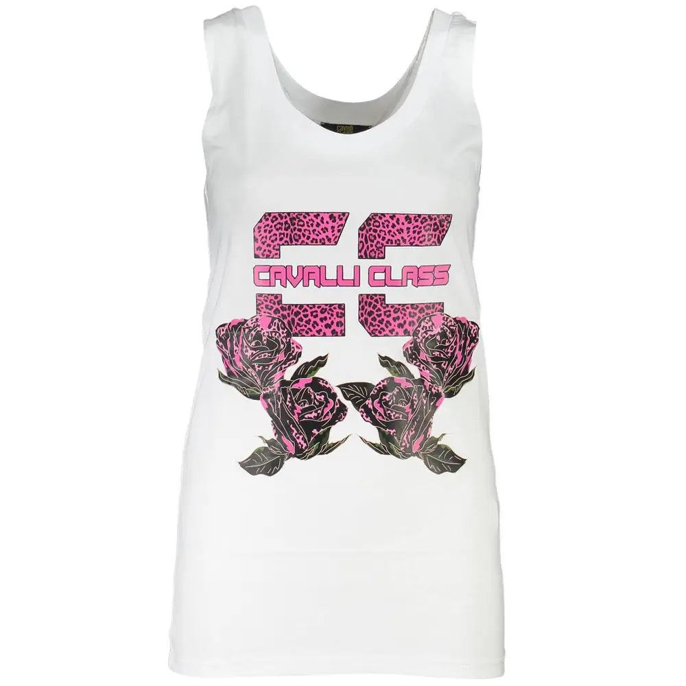 Cavalli Class White Cotton Women Top - T-shirts