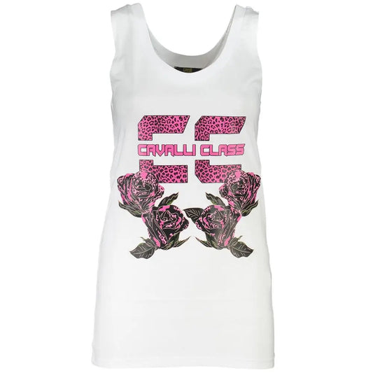 Cavalli Class White Cotton Women Top - T-shirts