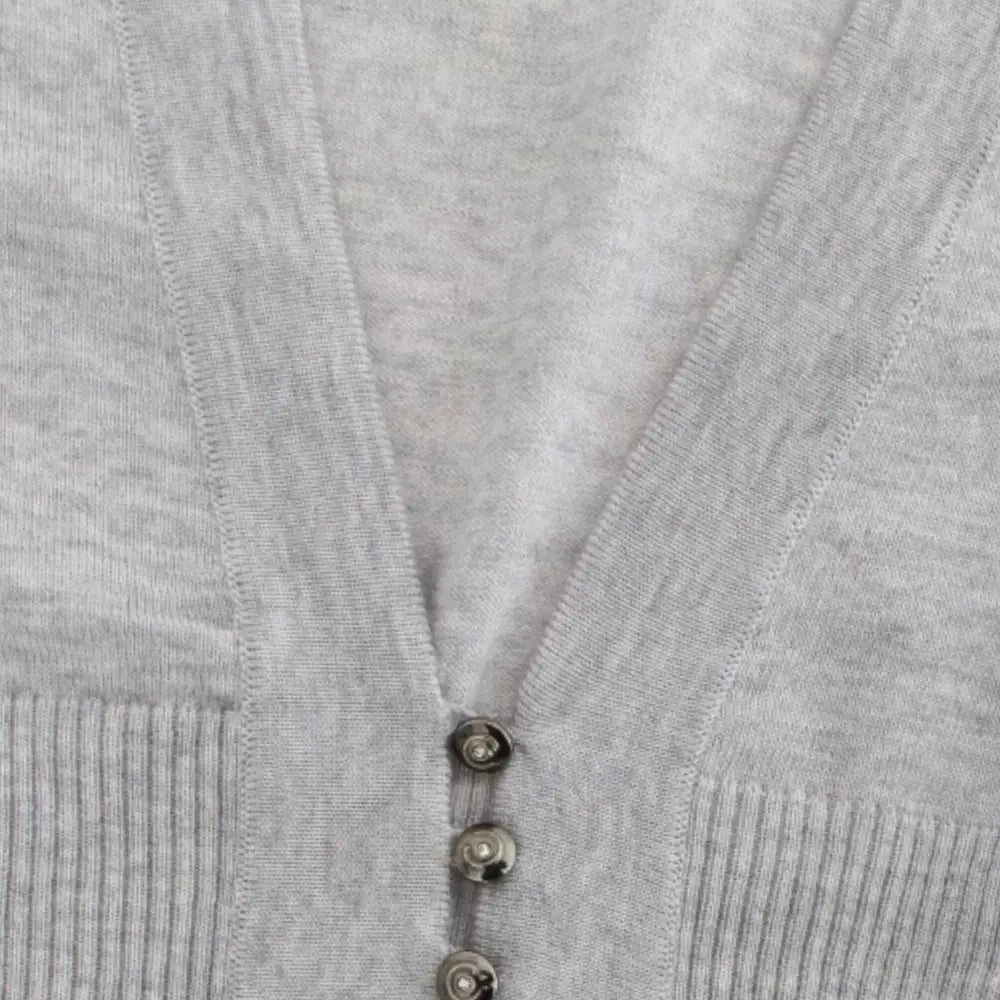 Cavalli Gray cropped wool cardigan