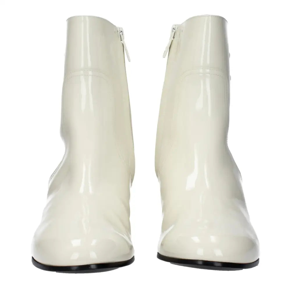 Celine Beige Leather Ankle Boots