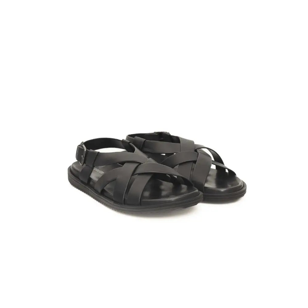 Cerruti 1881 Black Cowhide Men Sandal