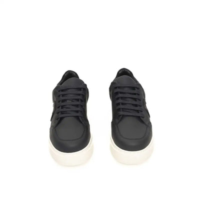 Cerruti 1881 Blue Cowhide Men Sneakers