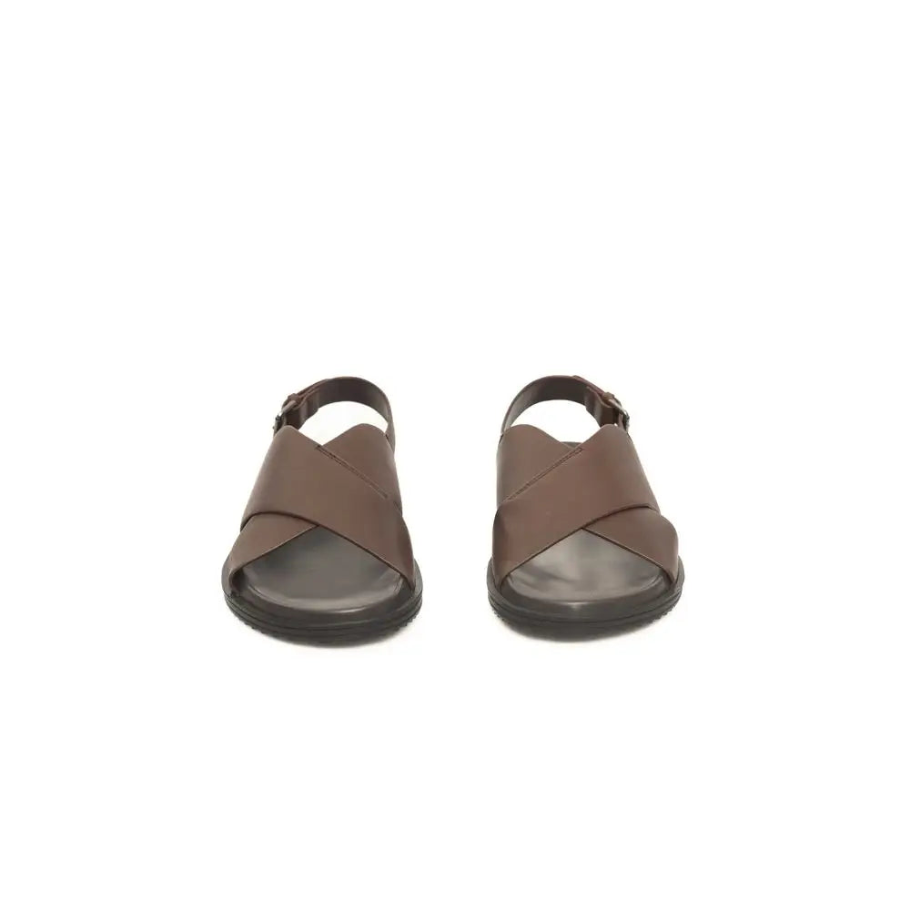 Cerruti 1881 Brown Cowhide Men Sandal
