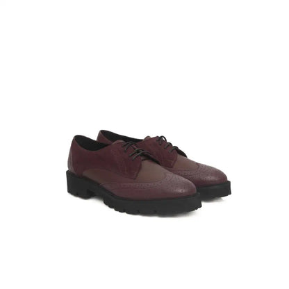 Cerruti 1881 Burgundy Cowhide Women Loafer
