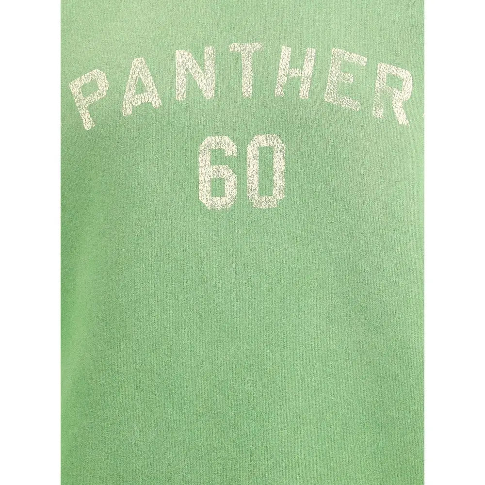 Chez Valentino sweatshirt med mintgrøn bomuldstrøje og panther 60 print