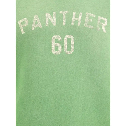 Chez Valentino sweatshirt med mintgrøn bomuldstrøje og panther 60 print