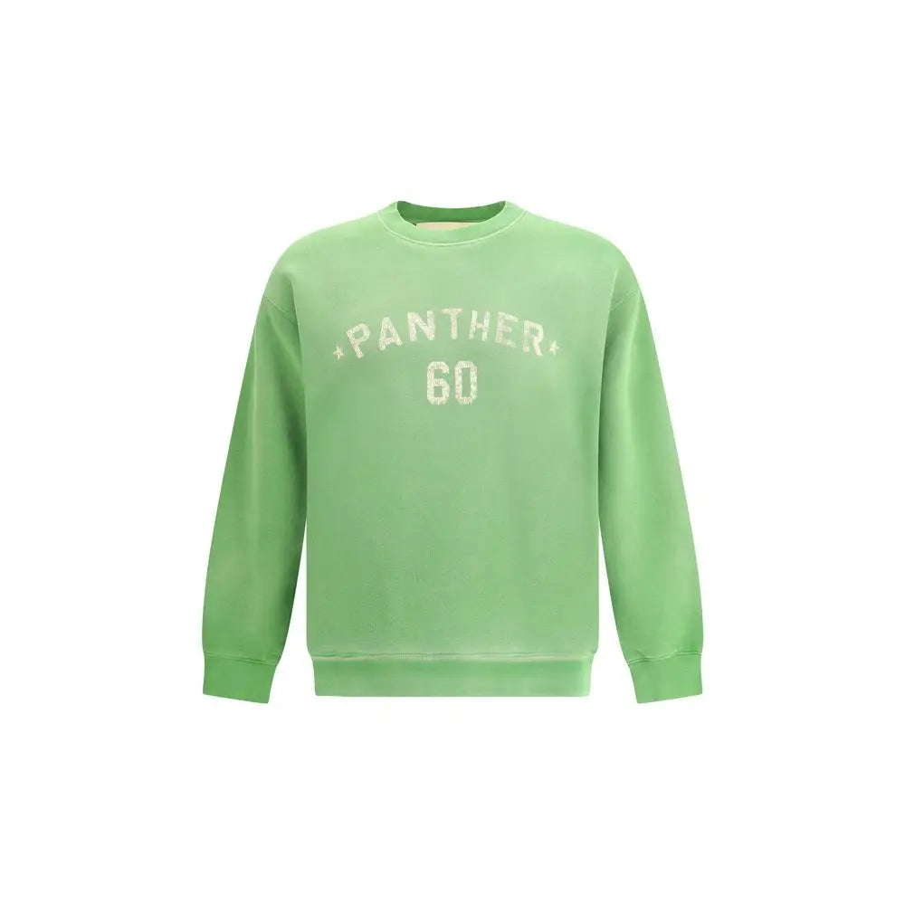 Chez Valentino sweatshirt i blød mintgrøn med Panther 60-tryk