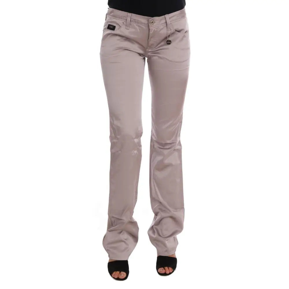 Costume National Beige Cotton Slim Fit Jeans