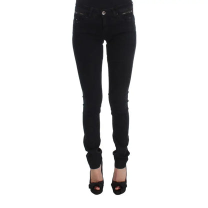 Costume National Black Cotton Slim Fit Denim Jeans