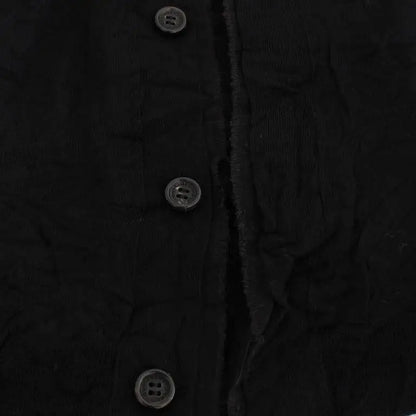 Costume National Black Fine Wool Button Cardigan