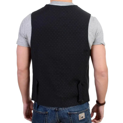Costume National Black wool blend casual vest