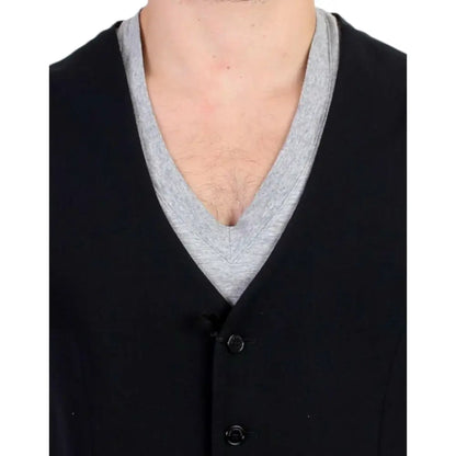 Costume National Black wool blend casual vest