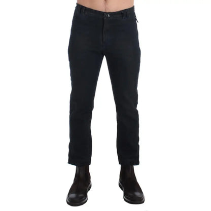 Costume National Blue Cotton Slim Pants Denim Jeans