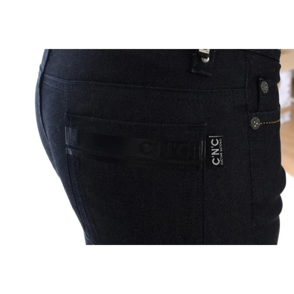 Costume National Blue Cotton Stretch Slim Fit Jeans