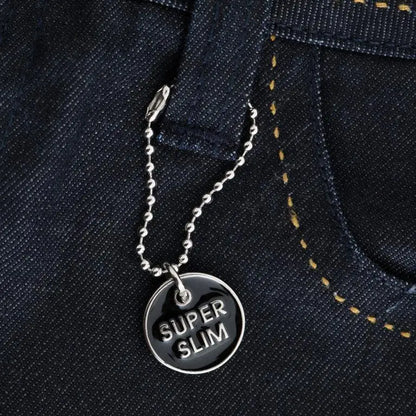 Costume National Blue Cotton Stretch Slim Fit Jeans