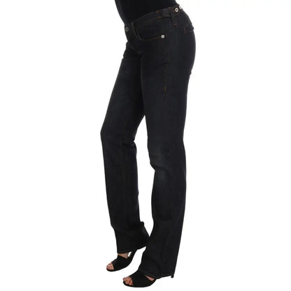 Costume National Dark Blue Cotton Slim Fit Jeans