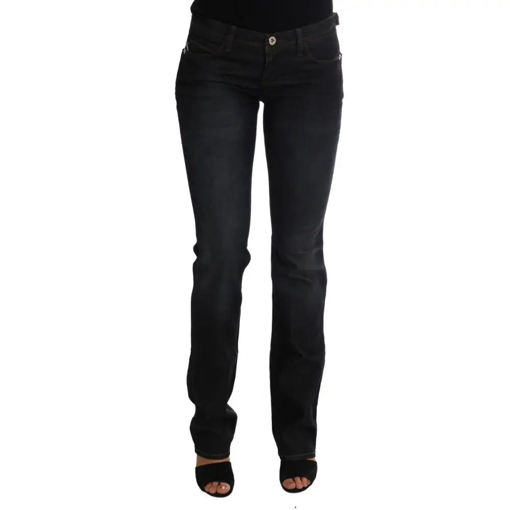 Costume National Dark Blue Cotton Slim Fit Jeans