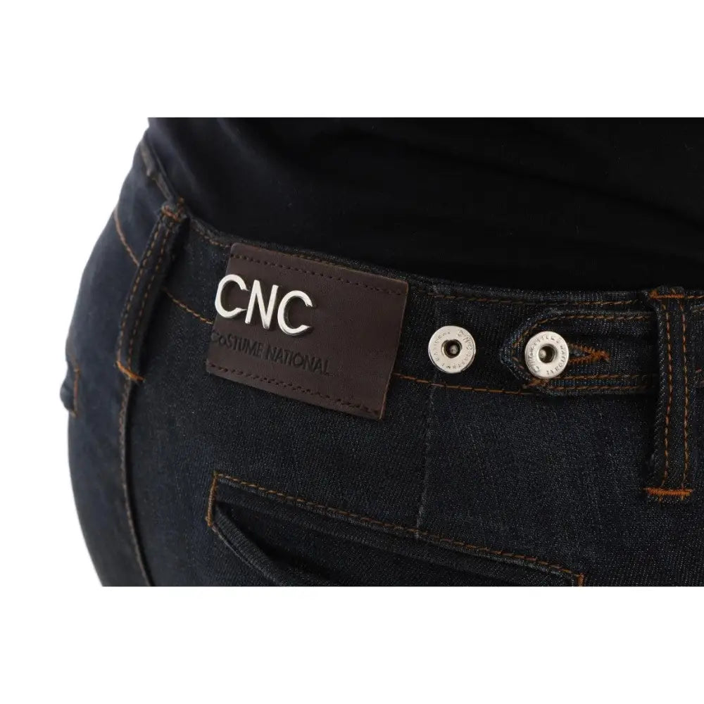 Costume National Dark Blue Cotton Slim Fit Jeans