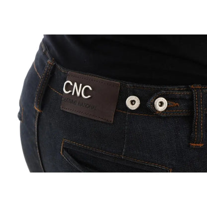 Costume National Dark Blue Cotton Slim Fit Jeans