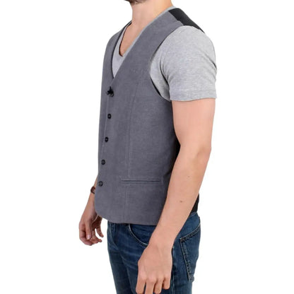 Costume National Gray cotton blend casual vest