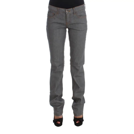 Costume National Gray Cotton Regular Fit Denim Jeans