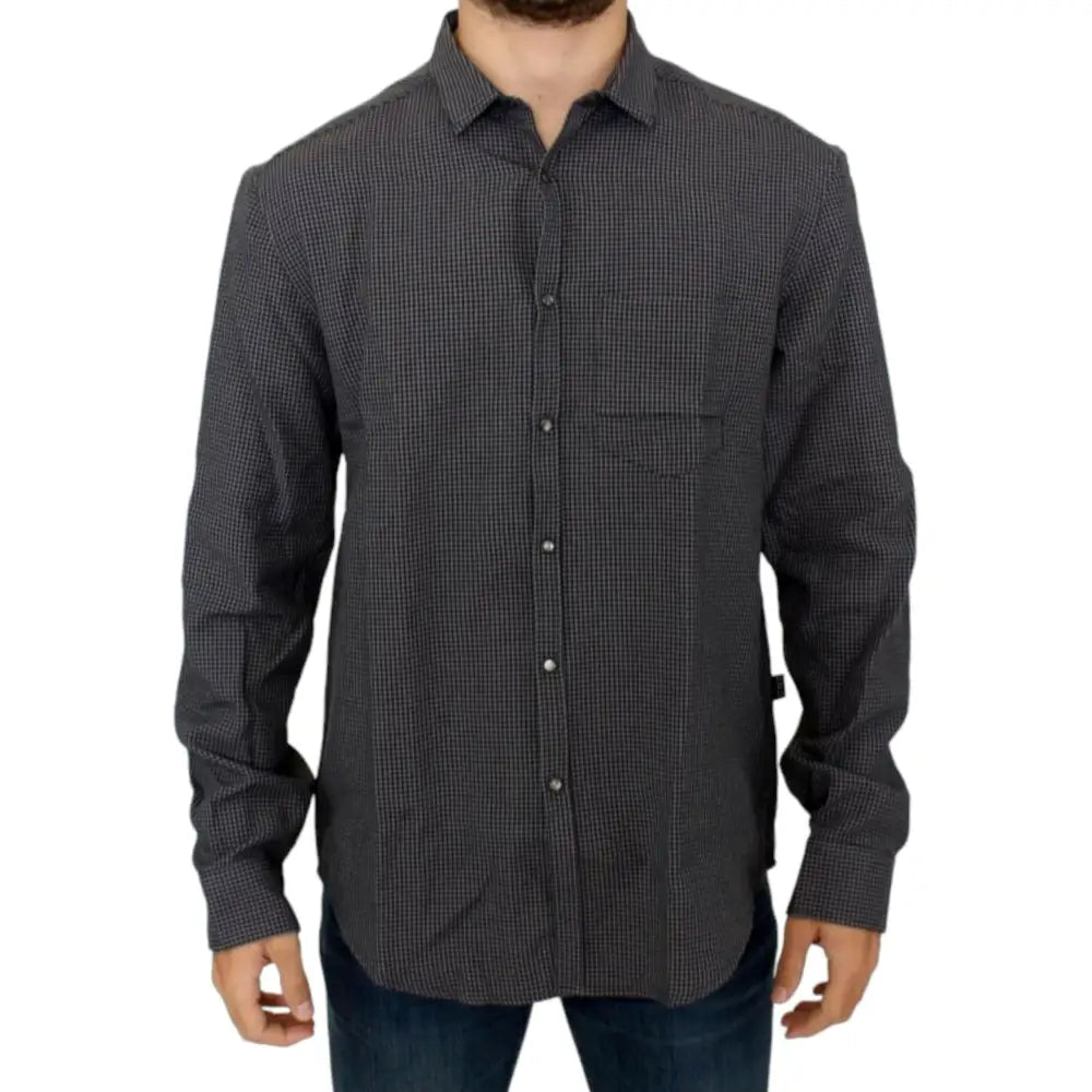 Costume National Gray linen casual shirt