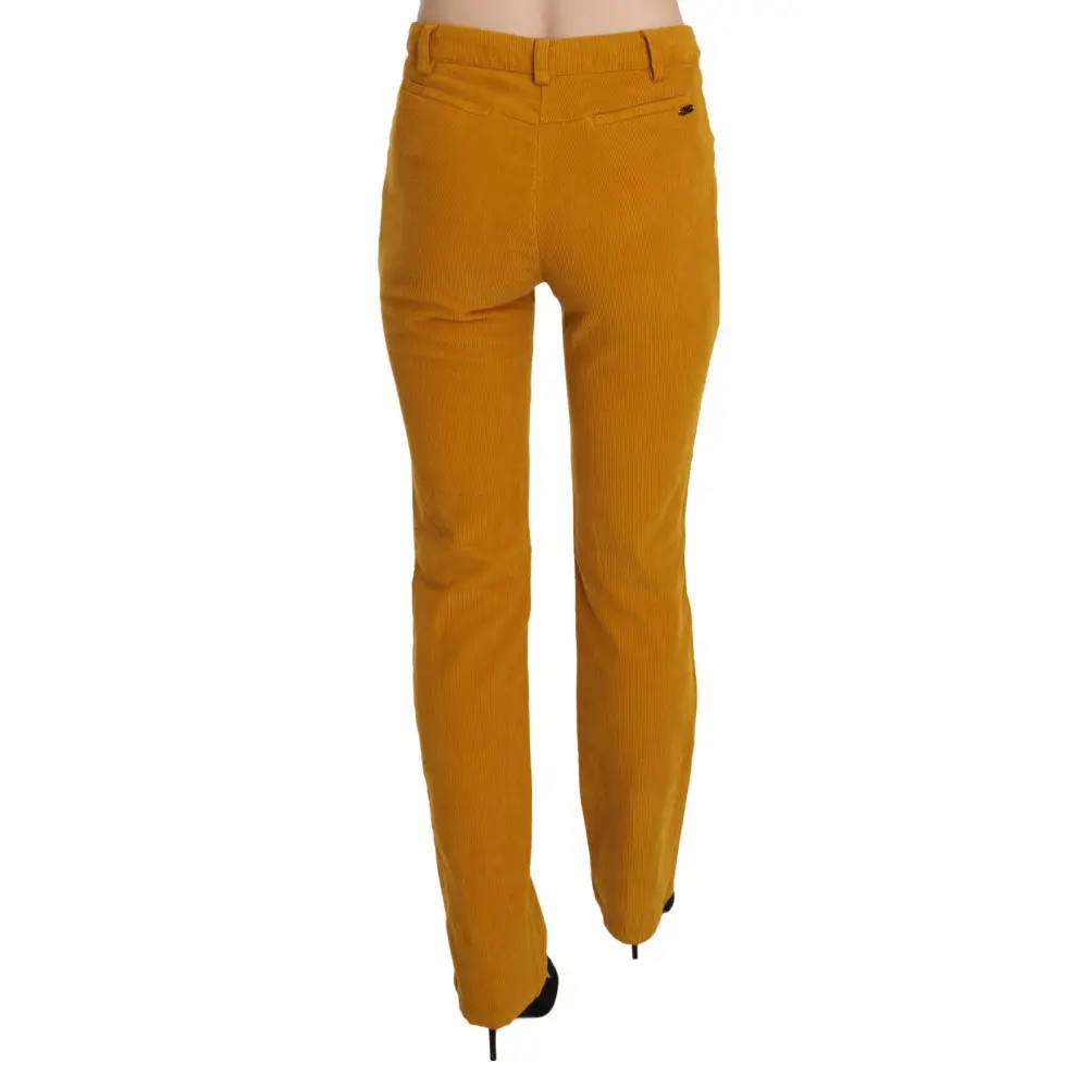 Costume National Orange High Waist Straight Trouser Pants - Bukser