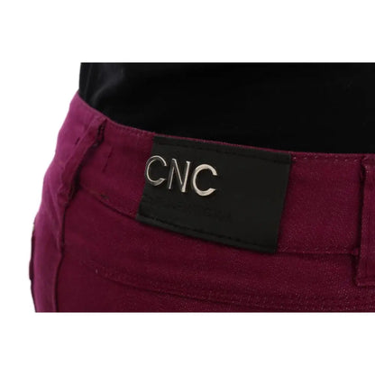 Costume National Purple Cotton Stretch Slim Denim Jeans