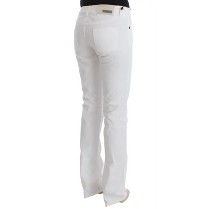 Costume National White Cotton Slim Fit Denim Bootcut Jeans - W26 - Jeans