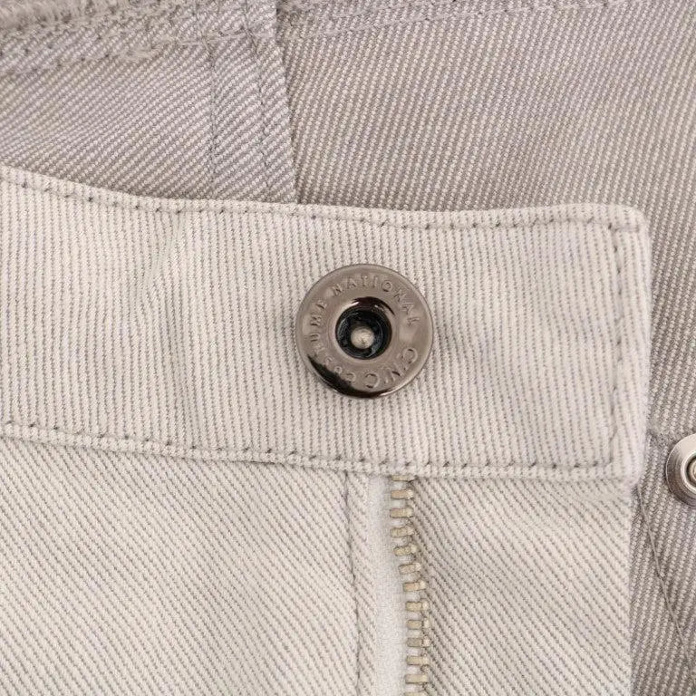 Costume National White Cotton Stretch Slim Jeans