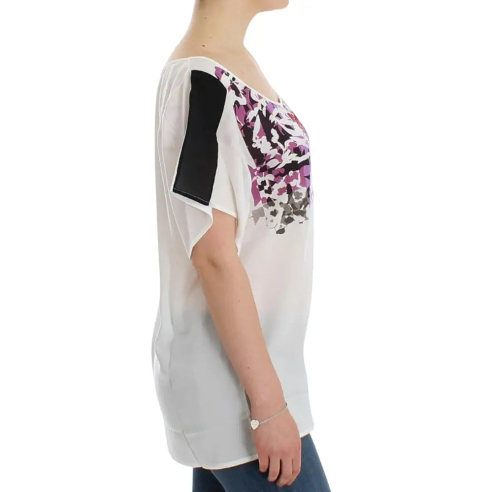 Costume National White motive print blouse