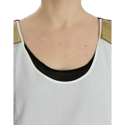 Costume National White sleeveless top