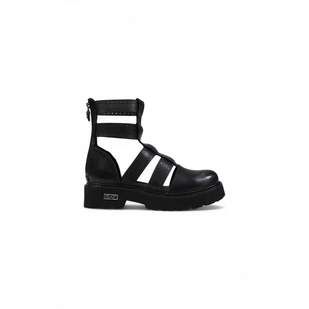 Cult Black Leather Sandal
