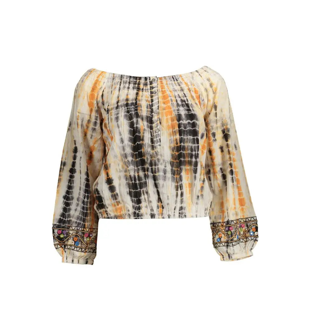 Desigual Beige Cotton Women Top - Bluser