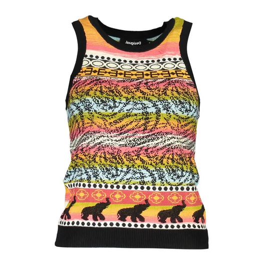 Desigual Black Cotton Tank Top - T-shirts