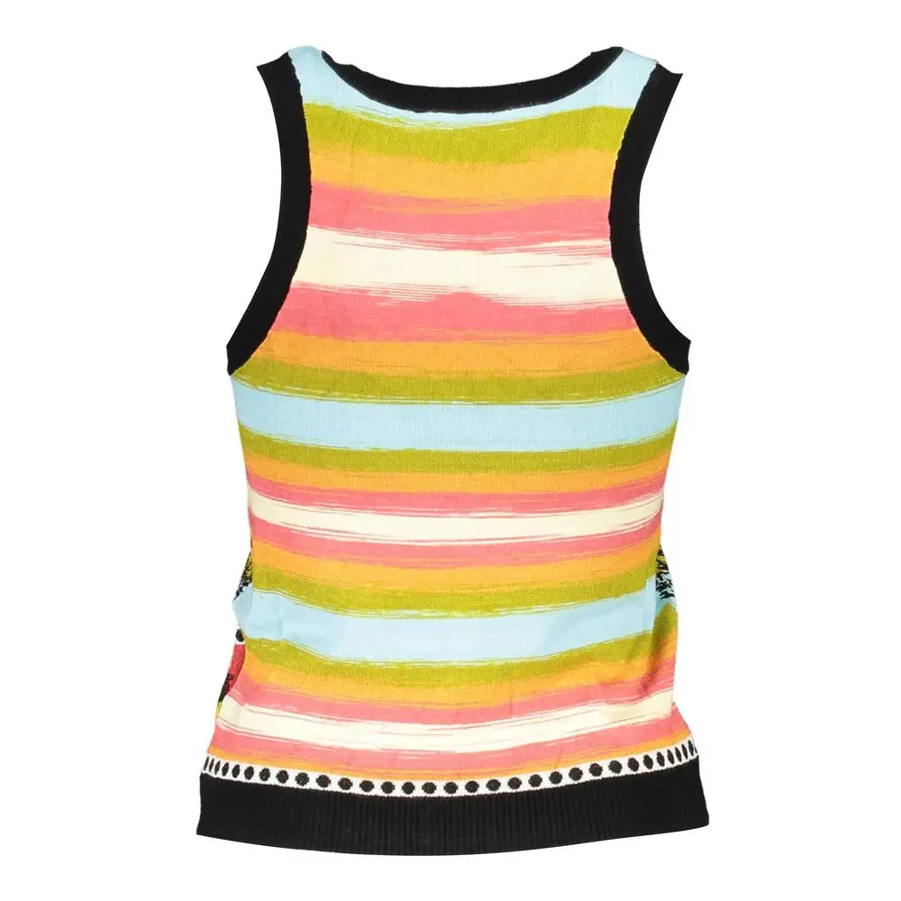 Desigual Black Cotton Tank Top - T-shirts