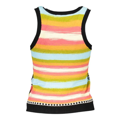 Desigual Black Cotton Tank Top - T-shirts