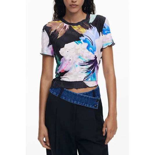 Desigual Black Polyester Women T-Shirt - T-shirts