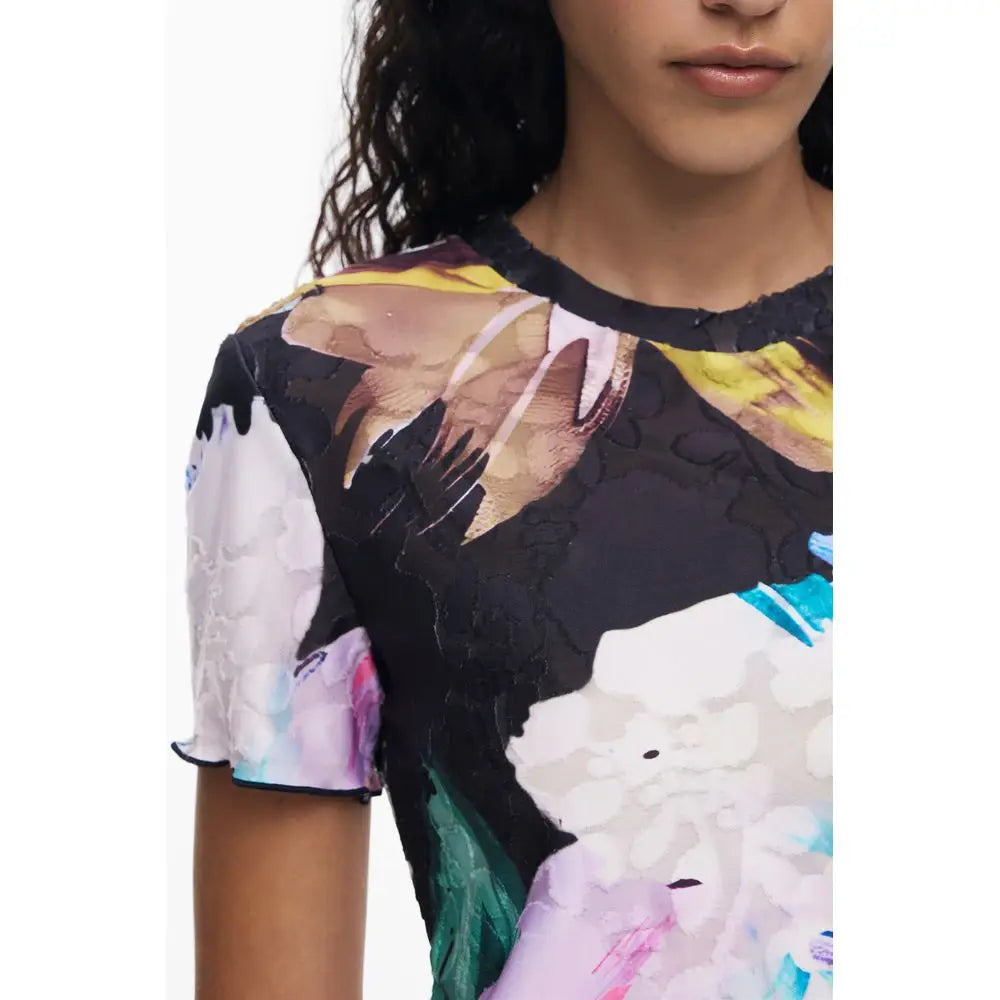 Desigual Black Polyester Women T-Shirt - T-shirts