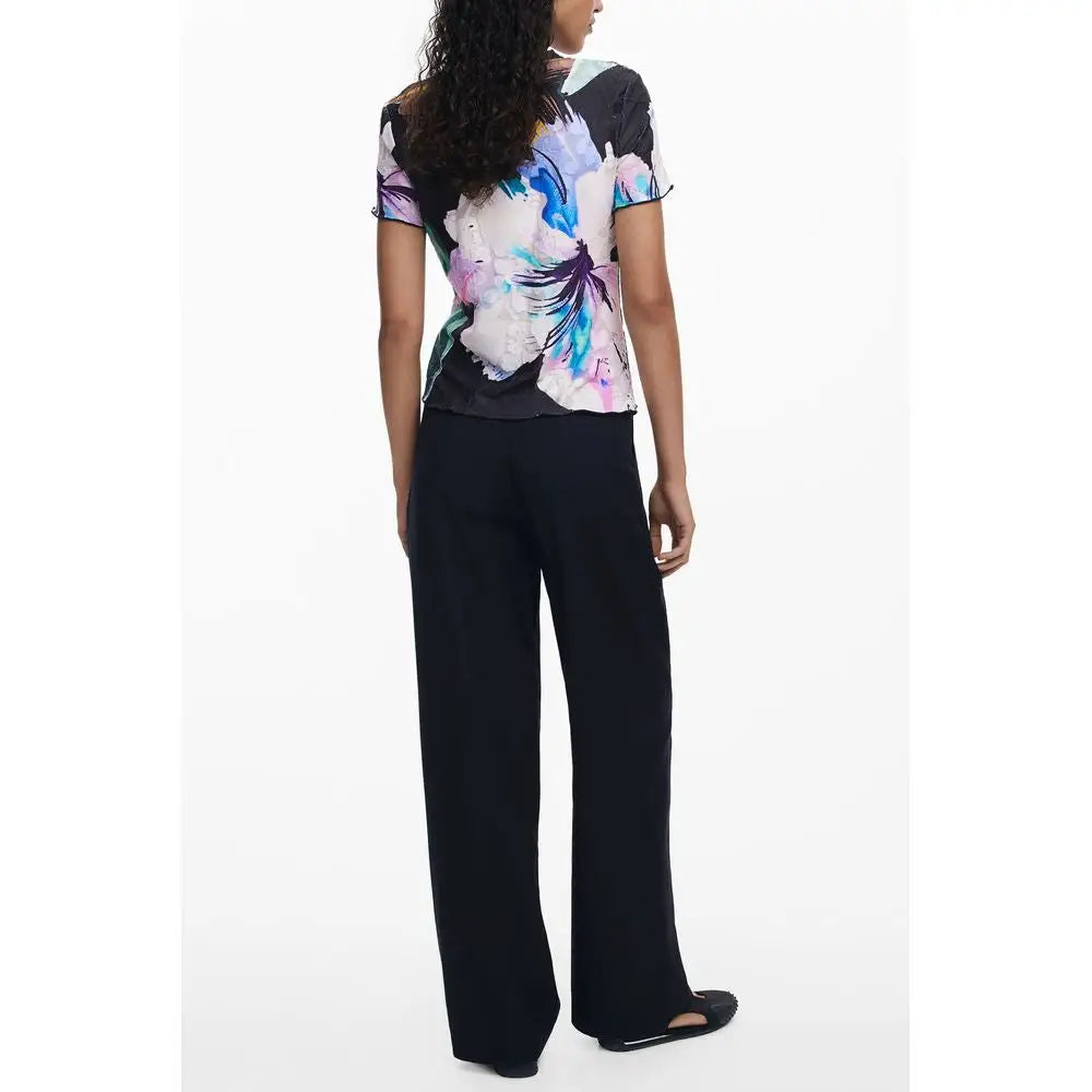 Desigual Black Polyester Women T-Shirt - T-shirts