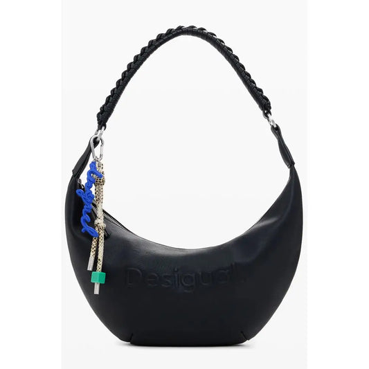 Desigual black polyethylene håndtaske med sorte design