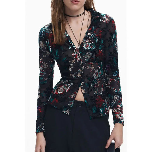 Desigual Nero Poliammide Women Shirt