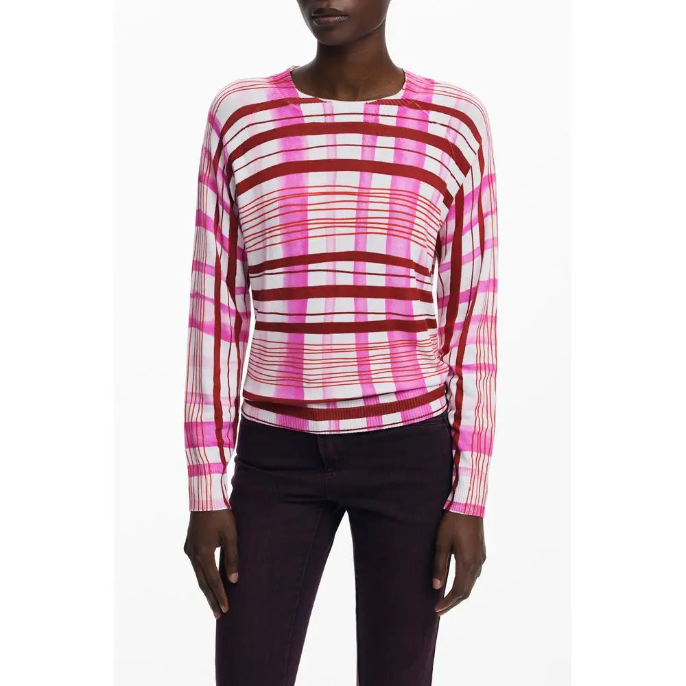 Desigual Pink Viscose Women Sweater - Sweaters