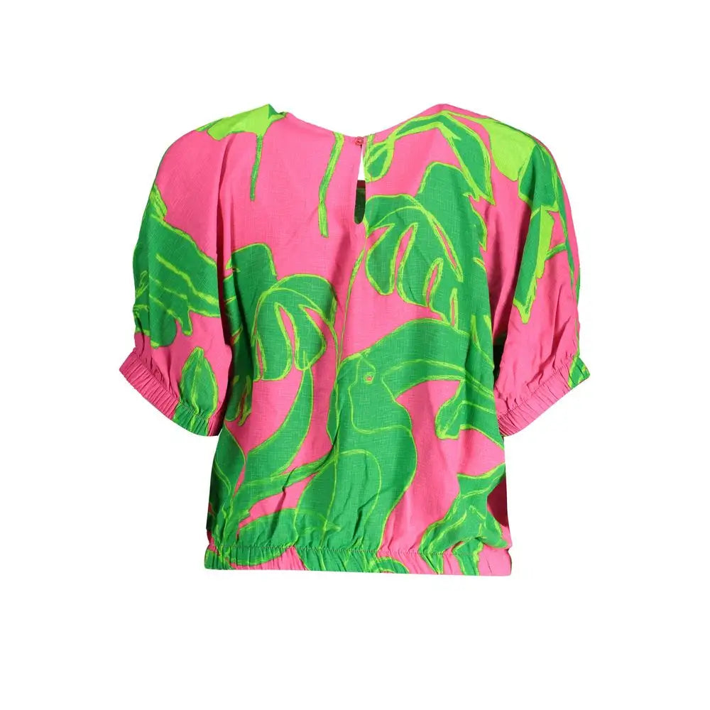 Desigual Pink Viscose Women Top - S - Bluser