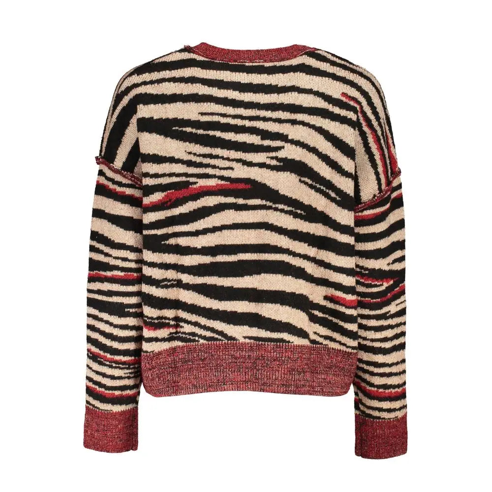 Cozy Desigual røde stofbluse med zebra print og outlet mærkevarer, 100% originale brands