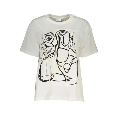 Desigual White Cotton Tops & T-Shirt - XS - T-shirts