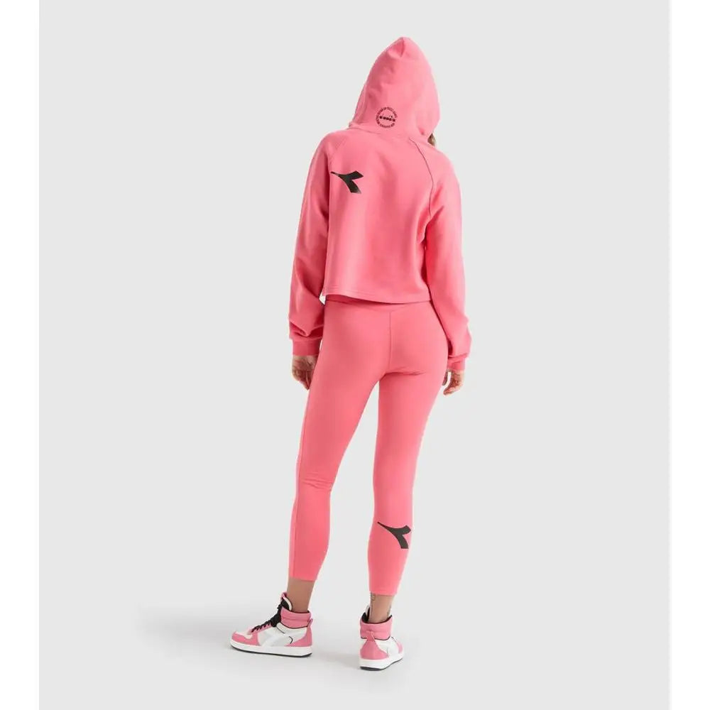 Pink Diadora multicolor cotton sweatshirt med matchende leggings