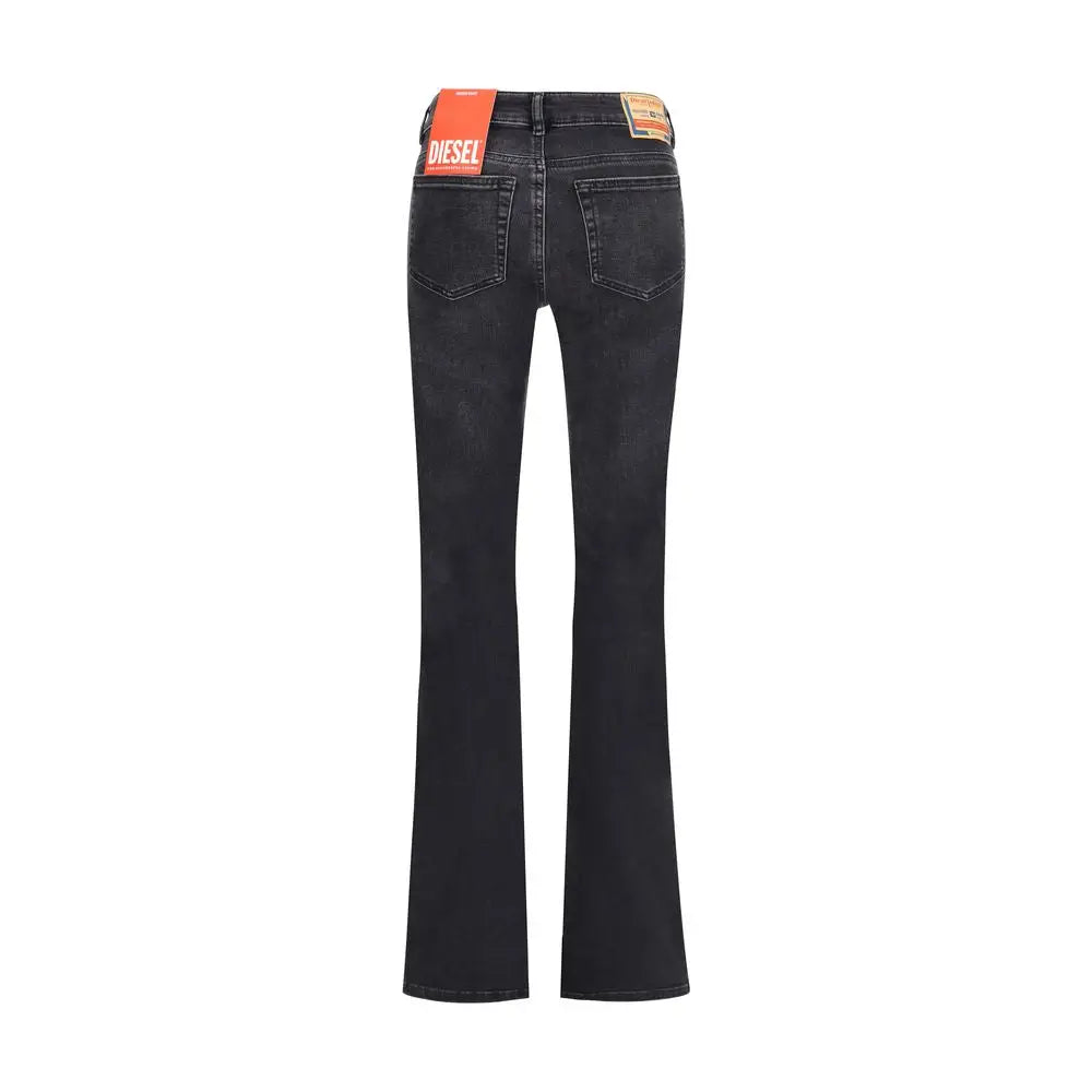 Diesel Black Cotton Bootcut Jeans - Jeans