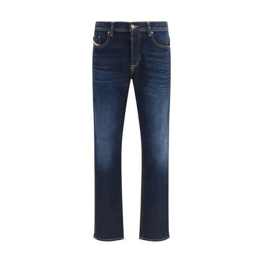 Diesel Blue Cotton Relaxed Fit Jeans - Jeans